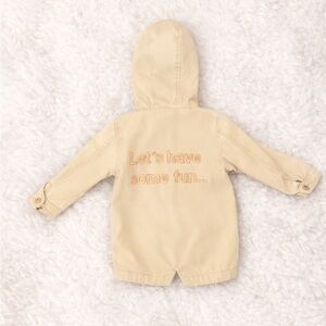 Zara Kids Hooded Spring Jacket “Let’s Have Some Fun” Size 2–3Y